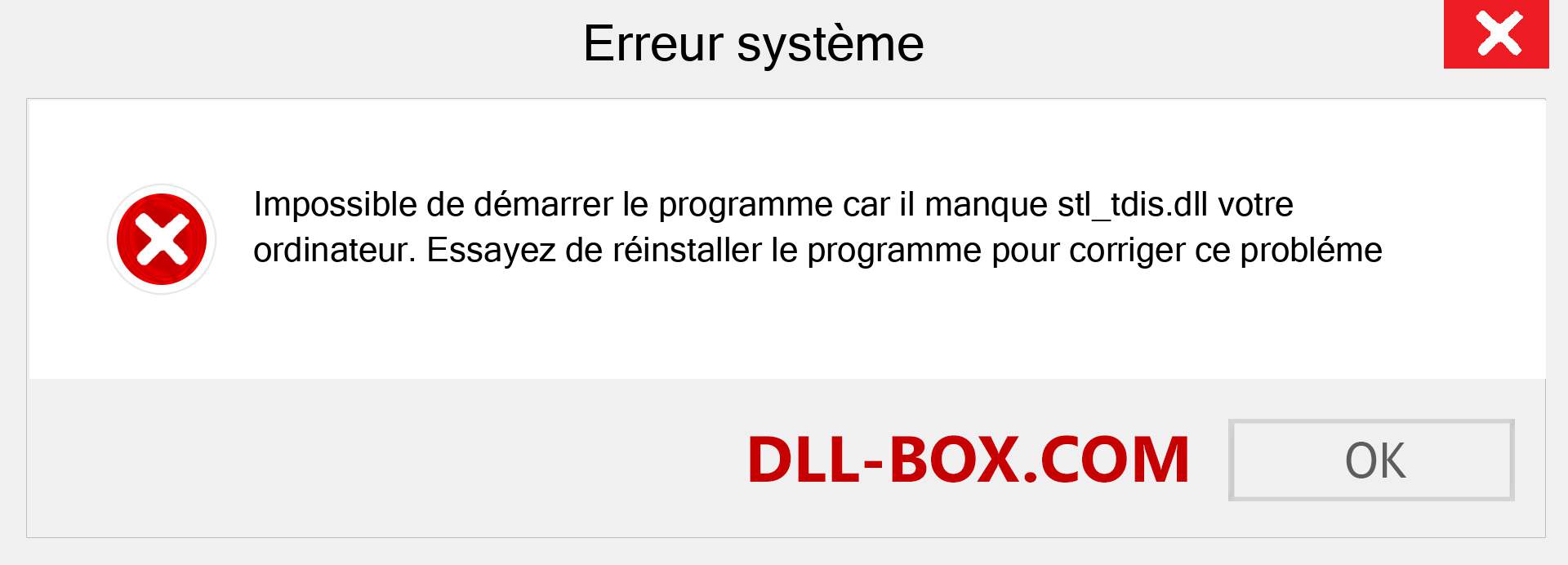 Le fichier stl_tdis.dll est manquant ?. Télécharger pour Windows 7, 8, 10 - Correction de l'erreur manquante stl_tdis dll sur Windows, photos, images